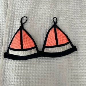 Orange Trinagl Bikini Top